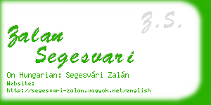 zalan segesvari business card